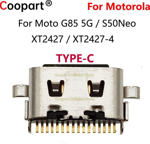 USB-C Lade-Dock für Motorola Moto G85 5G XT2427 S50 Neo Ladegerät Port Modul in Silber - Bild 1