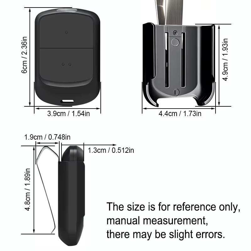 Kleio RCA TRC Fernbedienung für elektrische Tore, 433,92 MHz, Schwarz - Bild 3
