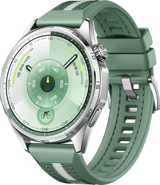 Huawei Watch GT 6 Smartwatch Silber/Grün 46 mm mit GPS und Herzfrequenzmessung - Bild 1
