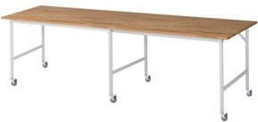 Rau Fahrbarer Arbeitstisch Jerry in Grau und Multicolour mit 25mm B-Platte, B/T/H: 300 x 100 x 90 cm - Bild 1