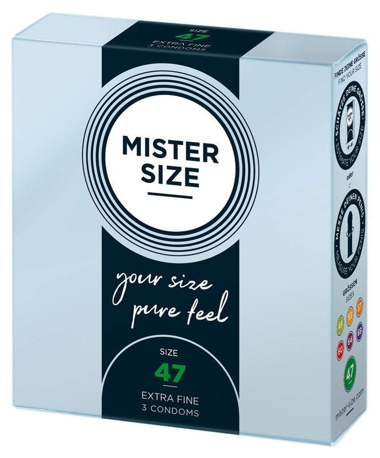 Mister Size Kondome, transparent, hauchdünn, feucht, 47 mm, Unisex - Bild 2