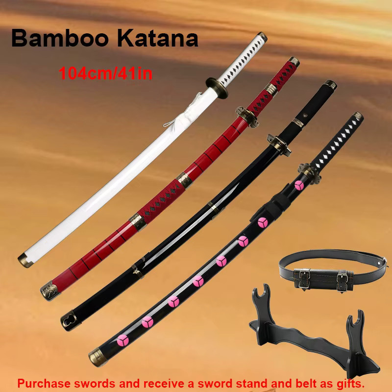 Elervino One Piece Roronoa Zoro Katana Wado Ichimonji, Spielzeug, Bambus - Bild 2