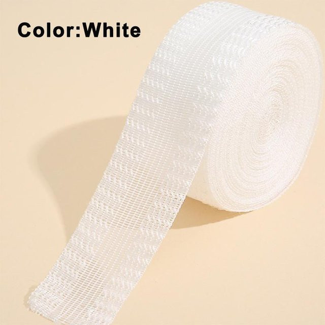 ZHPBD Selbstklebendes Hosenumschlagband zum Aufbügeln für Jeanssaum und DIY Nähen, 10 Meter, Weiß - Bild 1