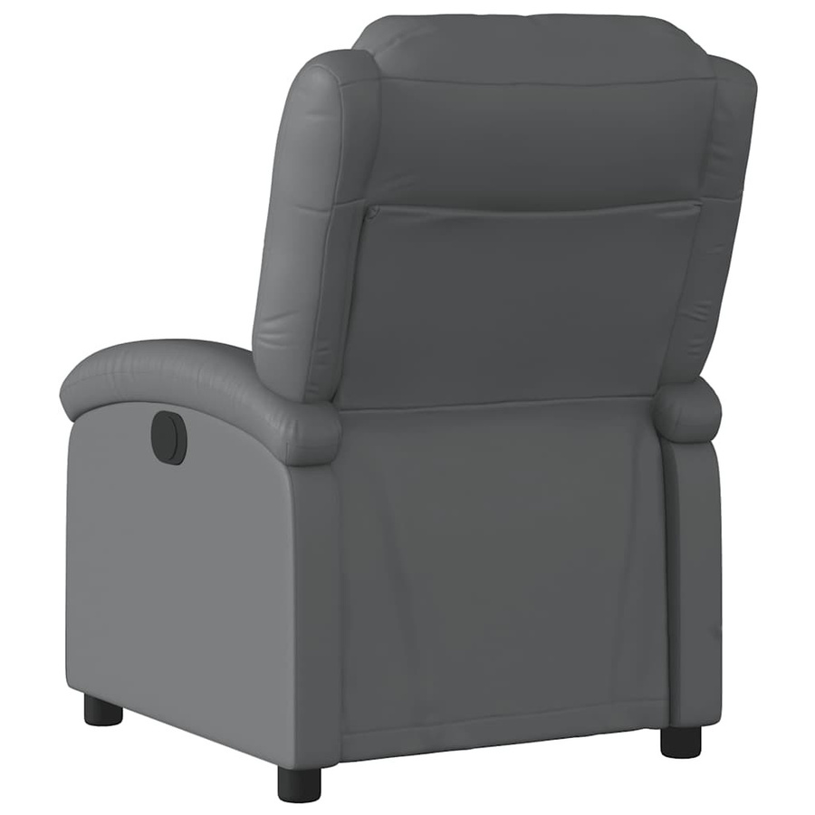 vidaXL Relaxsessel Grau Kunstleder mit Liegefunktion und verstellbarer Rückenlehne B/T/H: 71,0 x 86,5 x 99,5 cm - Bild 5