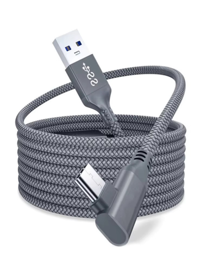 AyeBeau USB A auf Typ C Verbindungskabel für Meta Oculus Quest 2 in Grau - Bild 7