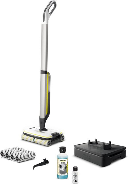 Kärcher FC 7 Cordless Premium Akku-Bodenwischer in Silber/Gelb mit Display - Bild 1