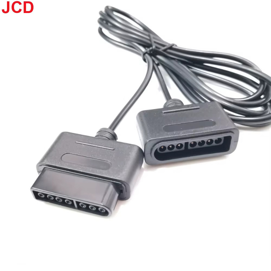 JCD Game Controller Verlängerungskabel für SNES und Super SNES Controller, Schwarz, Länge: 1,8 m - Bild 2