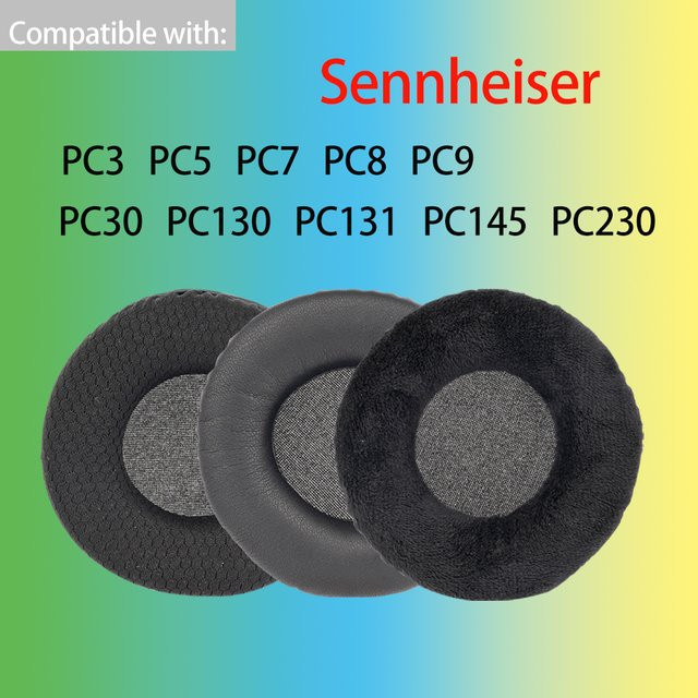 Sennheiser Ersatz Ohrpolster in Schwarz für PC3 PC5 PC7 PC8 PC9 PC30 PC130 PC131 PC145 PC230 Headset - Bild 1