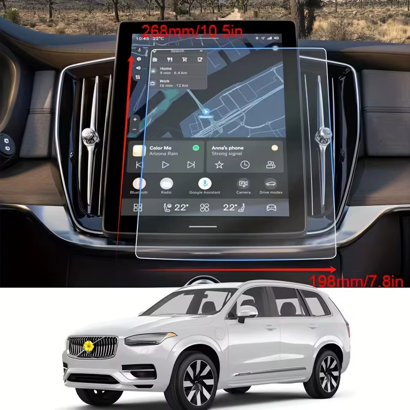 KUNGKIC Displayschutzfolie aus gehärtetem Glas für Volvo XC 90 2025 2026 und XC60 2026, 11,2 Zoll, transparent - Bild 5