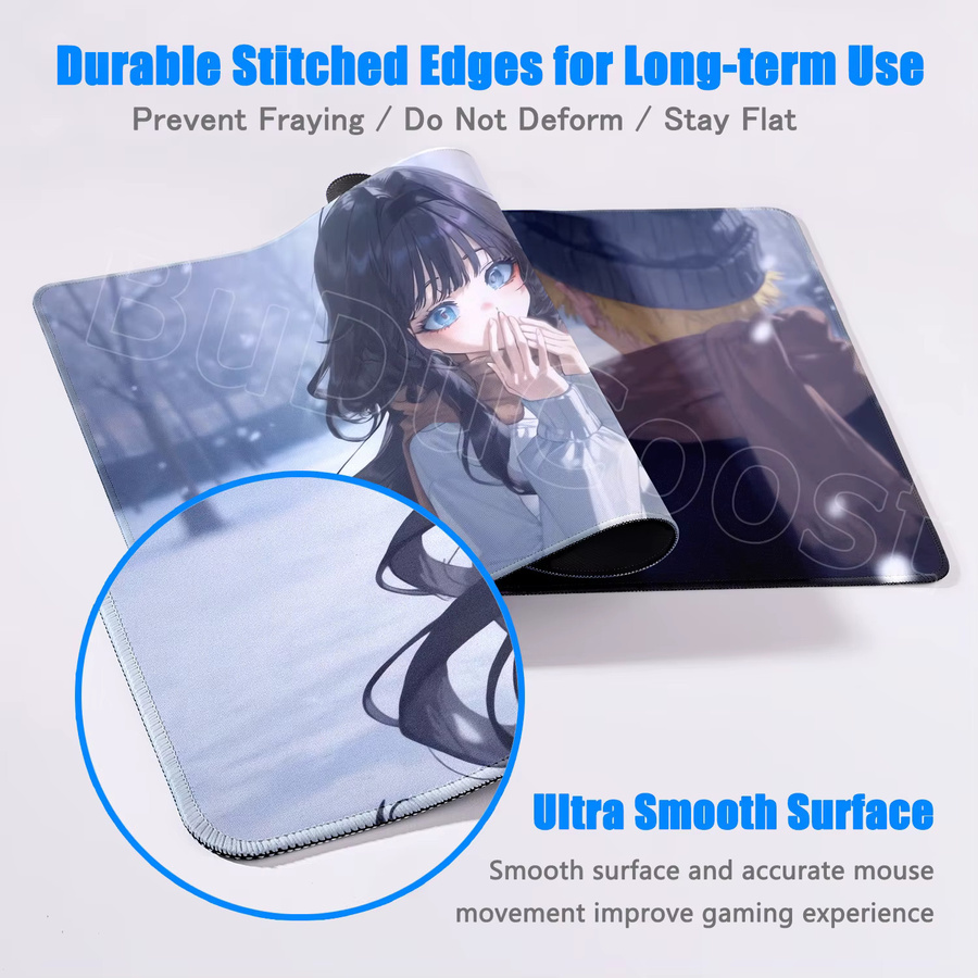 BuDuCoost Anime Mauspad Die Duftende Blume Blüht mit Würde Kawaii Kaoruko Waguri Schreibtischunterlage in Multicolour mit HD-Druck für Gamer und Tastaturen - Bild 2