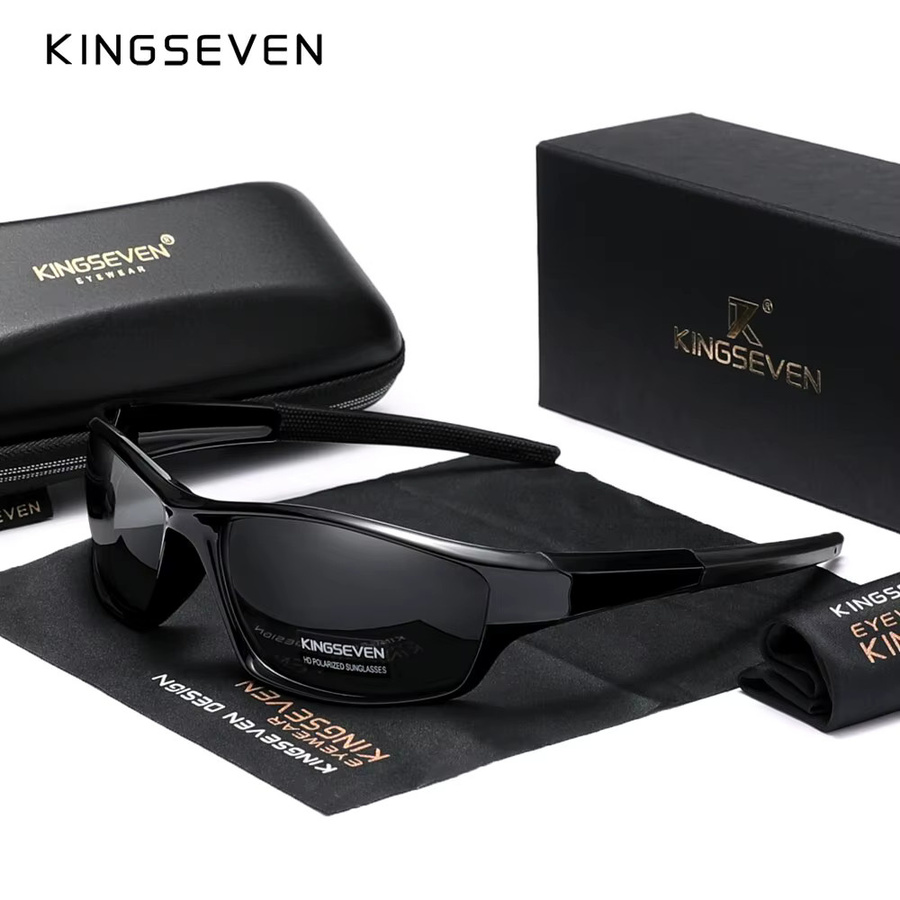 KINGSEVEN Sportsonnenbrille, Unisex, Vollrand, Kunststoff, polarisiert - Bild 2