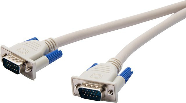 Vivanco SVGA Monitor Anschlusskabel mit 15-poligem HD Stecker in Grau, Länge: 5 m - Bild 1