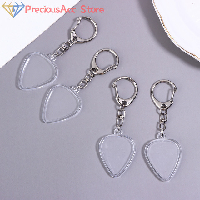 Velishy Schlüsselanhänger, Gitarre Pick Sammlung Box, Transparent, Unisex - Bild 1