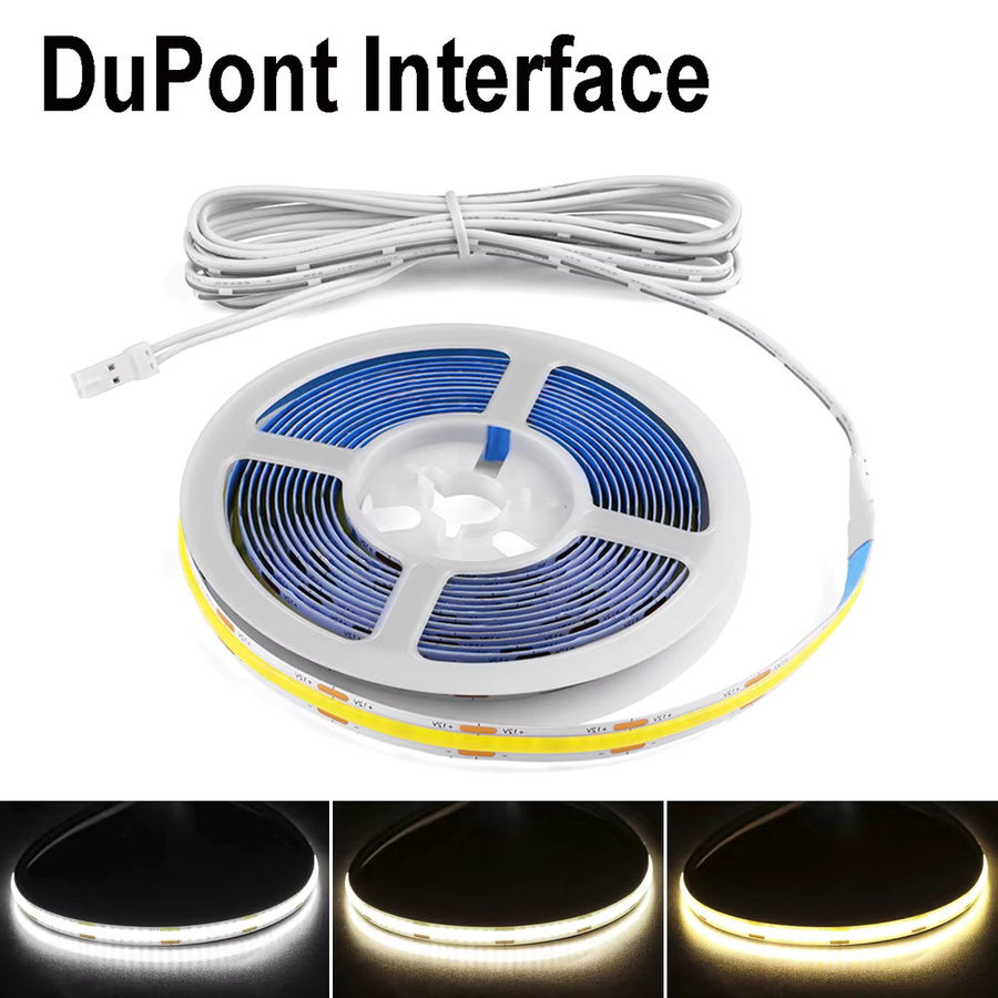 MALITAI COB LED Streifen Set mit Fernbedienung und Dimmfunktion, Warmweiß, AC220V zu DC 12V, ideal für Küchenschränke und Home Decor - Bild 1