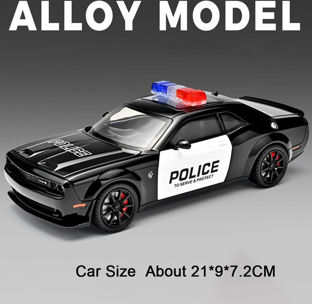 Linyi toy car Srt Hellcat Polizeiauto, Modell Spielzeug, 1:24, ab 14 Jahre - Bild 1