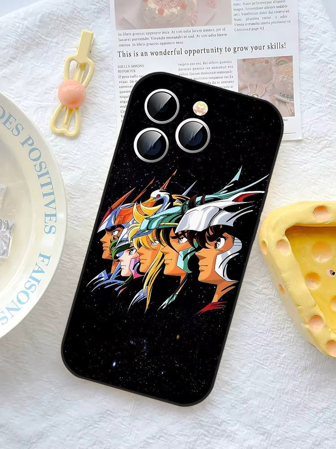 S-Saint S-Seiya Knights Of The Zodiac Handyhülle Schwarz für iPhone 17, 16, 15, 14, 13, 11 Pro Max, Plus, X, XR, XS Max und 13 Mini - Bild 7