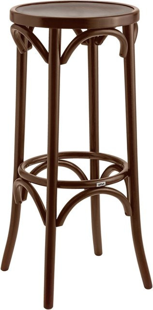 VEGA Barhocker Wilhelm in Nussbaum mit Holzgestell, B/T/H: 37 x 37 x 80 cm - Bild 1