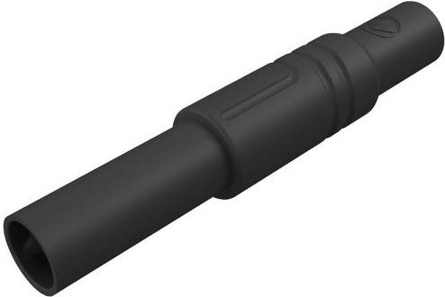 Hirschmann LAS S G Sicherheits-Lamellenstecker gerade in Schwarz mit 4mm Stift-Durchmesser - Bild 1
