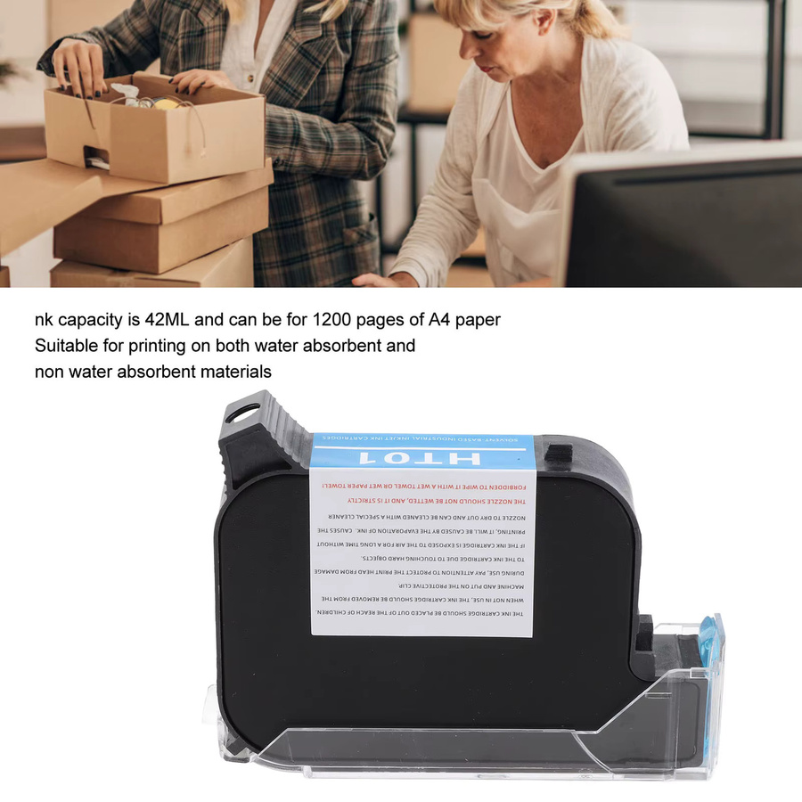 Qiilu Tintenpatrone für Handheld-Inkjet-Drucker, Schwarz, 42 ml - Bild 5
