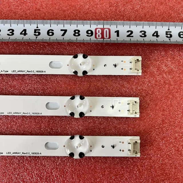 LED-Streifen mit 7 LEDs für LG TV Modelle 43 UK6400PLF, 43 LJ5550, 43 UJ65, 43 UJ61 und LC43490060A, Farbe Weiß - Bild 1