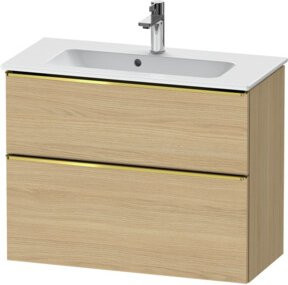 Duravit Waschtischunterschrank D-Neo Compact, wandhängend, grau, B: 81 cm, H: 62,5 cm, T: 37,2 cm - Bild 1
