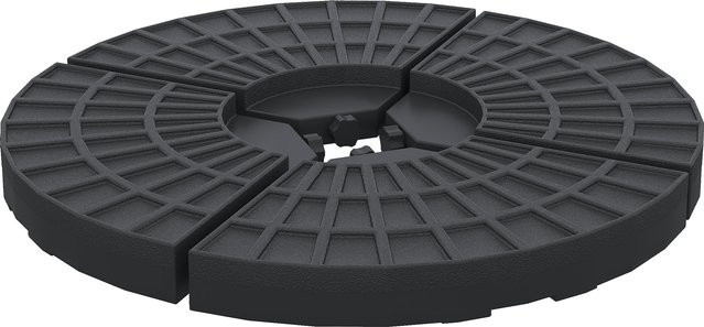 Sonnenschirmgewicht Outsunny aus HDPE in Schwarz mit 52 kg Wasser oder 68 kg Sand für stabilen Halt - Bild 1