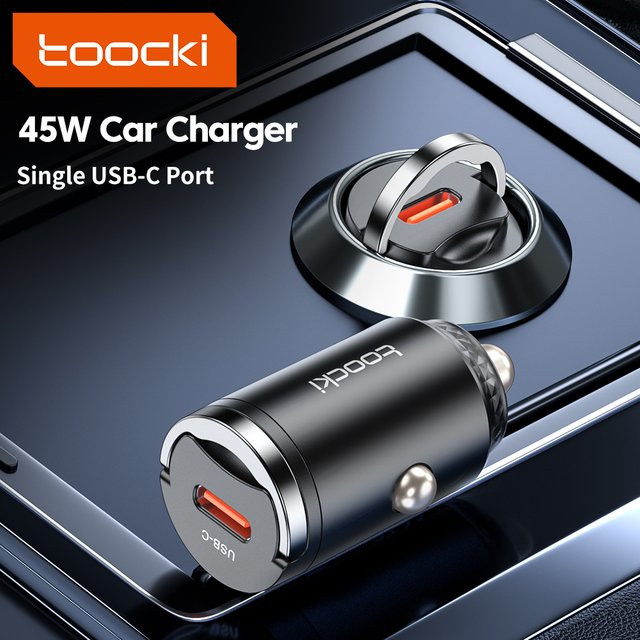 Toocki 45W USB Auto-Ladegerät mit USB-C Schnellladefunktion QC 4.0 PD 3.0 PPS 5A für iPhone, Huawei und Samsung - Bild 1