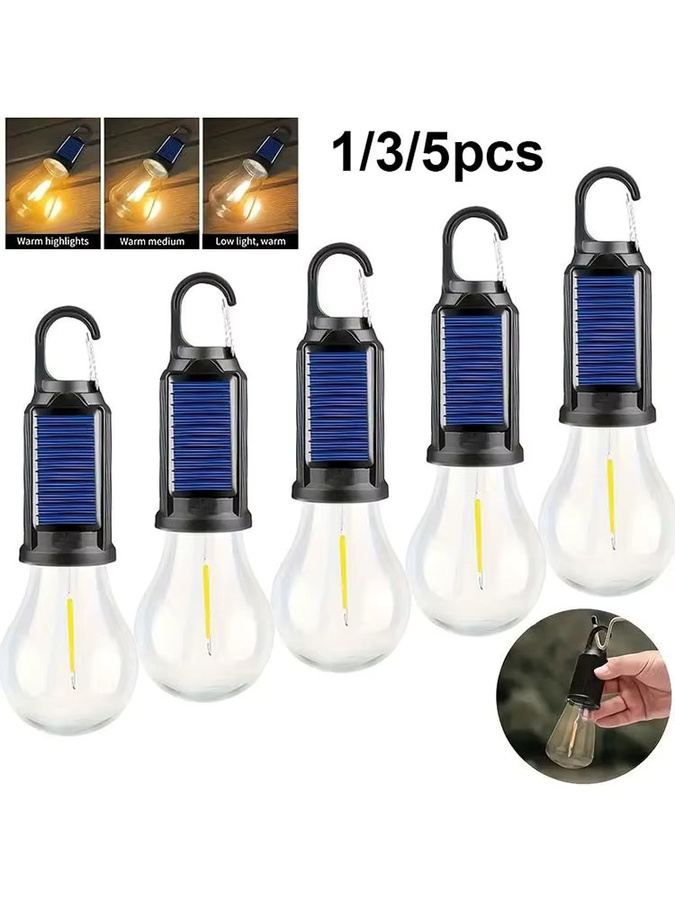 ZTree LED Campinglaterne USB wiederaufladbar und Solar-Zeltbeleuchtung mit 3 Modi in Warmweiß - Bild 7