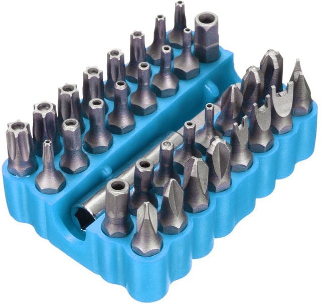Weytoll 33-teiliges CRV6150 Schraubendreher-Bit-Set mit magnetischem Halter für Bohrer, Schraubendreher und Steckschlüssel-Bits - Bild 1