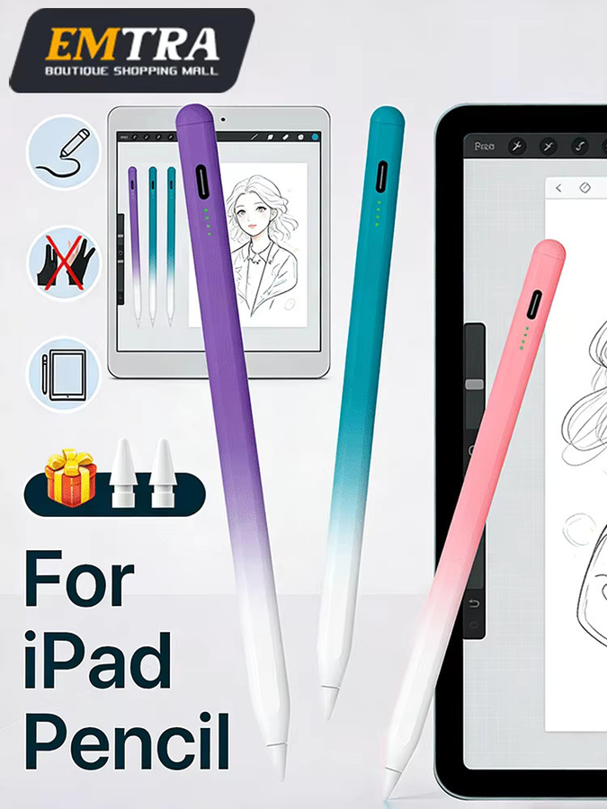EMTRA Eingabestift für iPad mit Neigungsfunktion und Handflächenabweisung, magnetisch, kompatibel mit iPad Pro, Air und Mini (2018–2025) zum Zeichnen - Bild 5