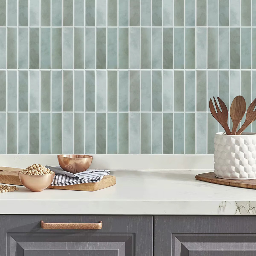 Selbstklebende Backsplash-Fliesen von WalDecoo für Küche und Badezimmer, glänzend, 5/10 Blatt - Bild 3