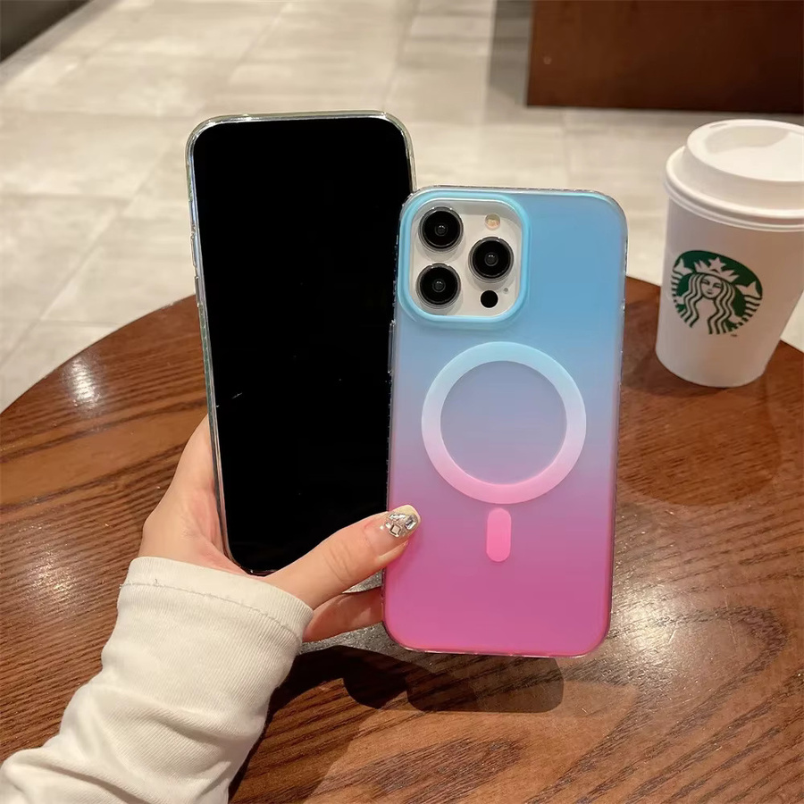 NUCWIN Aurora Gradient Magnetische Ladehülle für iPhone 11 bis 17 Pro Max Plus mit MagSafe Kompatibilität aus Acryl in Multicolour - Bild 3