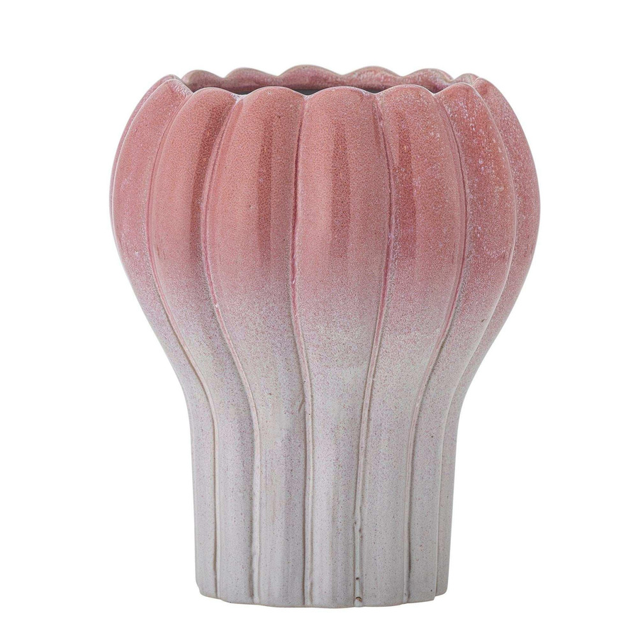 Bloomingville Kyla Blumentopf aus Keramik in Rosa mit schlanker vertikaler Form, Höhe: 23 cm - Bild 1
