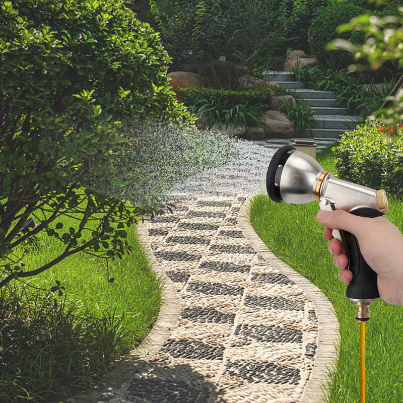 Rotierende Wasserspritzpistole in Schwarz mit einstellbarem Hochdruck und variabler Durchflusskontrolle für die Gartenbewässerung und Autowaschanlage - Bild 3