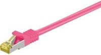 Goobay Patchkabel RJ-45 SFTP Cat 7 Ethernet LAN Kabel, Pink, 3,0 m - Bild 1