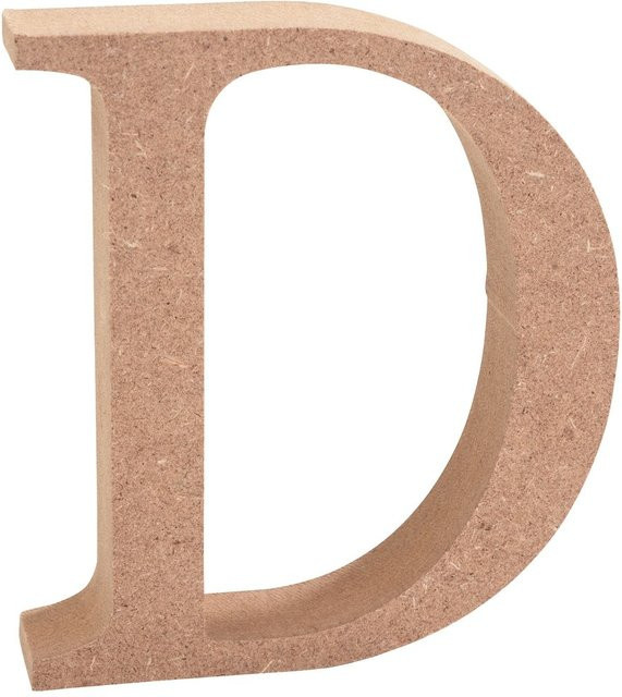 VBS 3D MDF-Holzbuechstab D in Braun - Bild 1