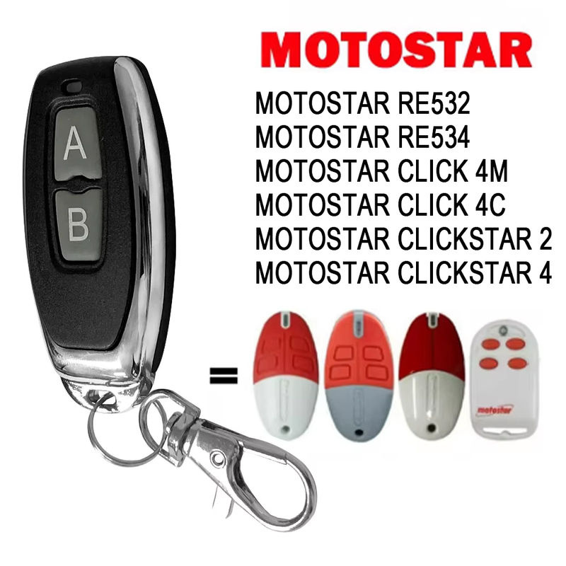 Motostar Clickstar 2 4 Garage Fernbedienung Klon Toröffner 433,92 MHz Schwarz - Bild 2