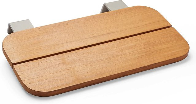 Stern Anstecktisch Enya klein aus Edelstahl und FSC-zertifiziertem Teakholz in Greige/Beige/Braun - Bild 1
