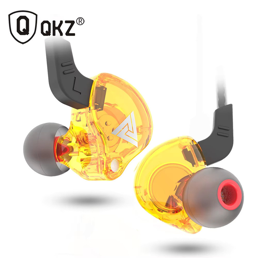 QKZ AK6 In-Ear-Kopfhörer mit Kabel und Mikrofon in Pink für Sport und Musik - Bild 2