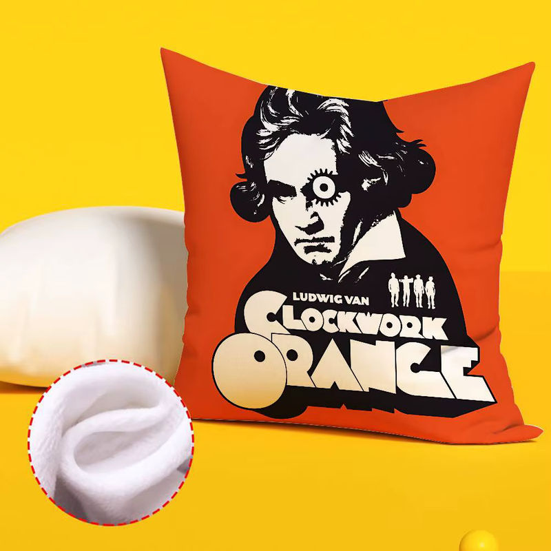 52TOYS Kissenbezug A Clockwork Orange mit bedrucktem Muster in Orange, 40 x 40 cm - Bild 2