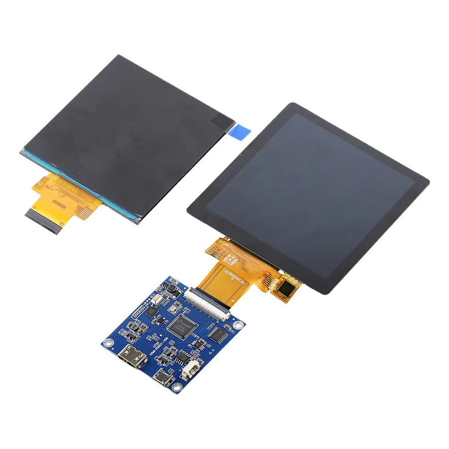 UICPAL 4,0 Zoll TFT LCD Display Modul Quadrat mit HDMI und Touch GT911, 480 x 480 Pixel, 3WSPI RGB 18Bit, 40Pin, 3,3 V, ST7701S, Schwarz - Bild 2