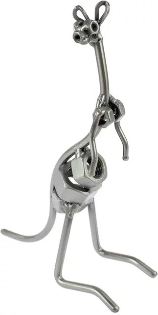Hinz und Kunst Metalltier Känguru in Silber im Industrial Design - Bild 1