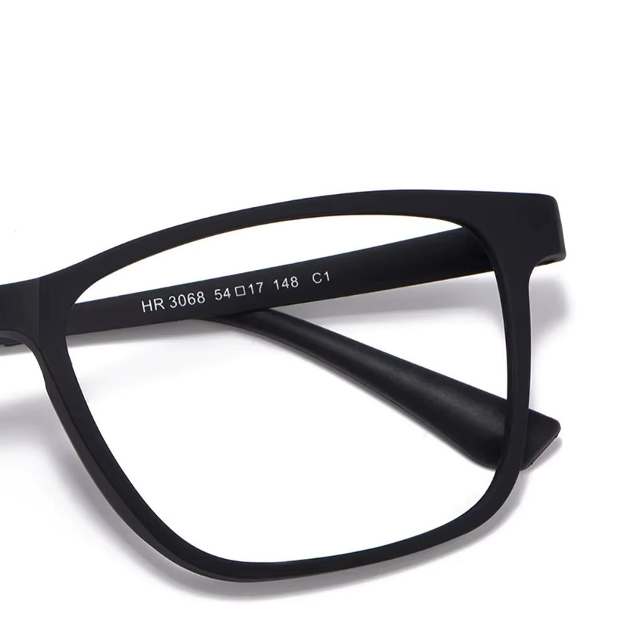 Quadratische Korrektionsbrille aus Titan, Herren, Vollrand, Schwarz - Bild 3
