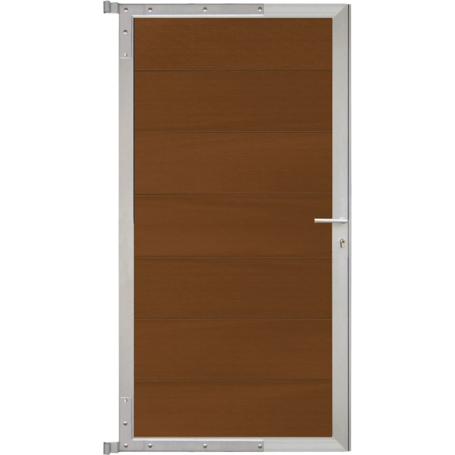 GartenLand Steckzauntor Ameland aus WPC und Aluminium in Silber, B: 90 cm, H: 175 cm - Bild 2