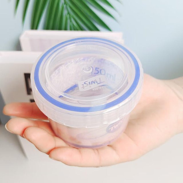 Lock&Lock Luftdichte Kunststoff-Lebensmittelaufbewahrungsbehälter und Organizer-Boxen, Transparent, 2er-Set, 150 ml pro Behälter - Bild 1