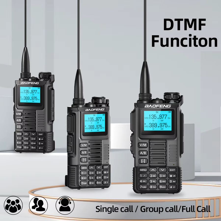Baofeng UV-K67 Walkie Talkie Multi Band Funkgerät mit Typ-C Anschluss in Schwarz - Bild 3