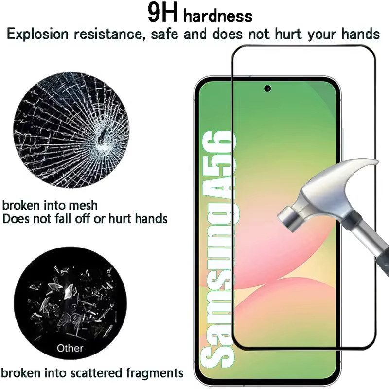 Set aus 2-4 Displayschutzfolien aus gehärtetem Glas für Samsung Galaxy A56 A55 A54 A53 A17 A27 A37 A57 A36 A26 A16 S26 S25 S24 Ultra, transparent - Bild 2