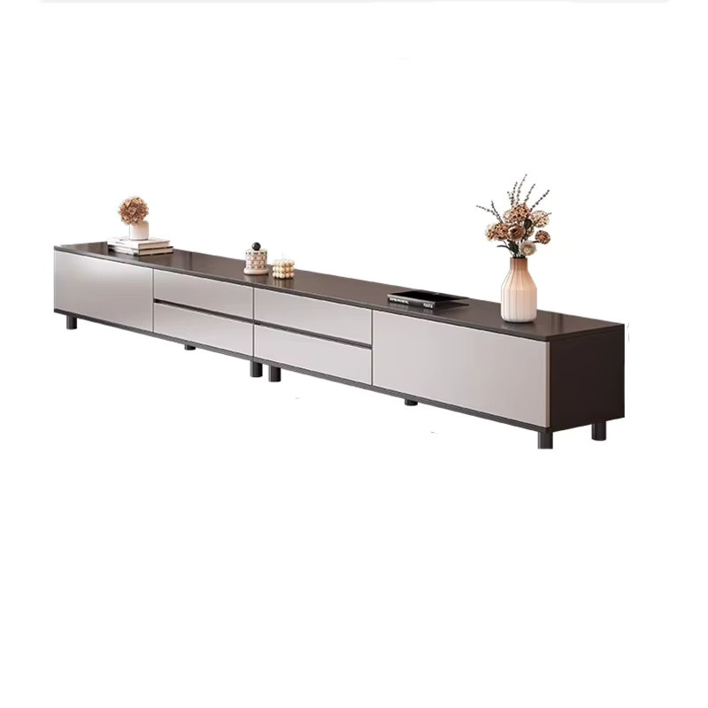 ZUIYU TV-Schrank in Grau mit integrierter Beleuchtung und Schubladen im modernen Design, B/T/H: 120 x 30 x 29 cm - Bild 4