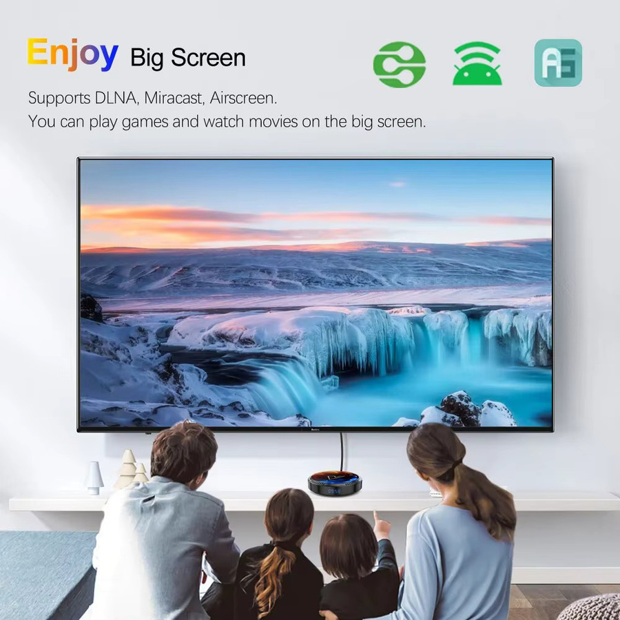 VONTAR H1 Android 12.0 TV-Box Media Streamer in Schwarz mit Allwinner H618 Quad-Core Cortex A53, 8K-Video Unterstützung, Bluetooth 5.0 und Wi-Fi 6 - Bild 4
