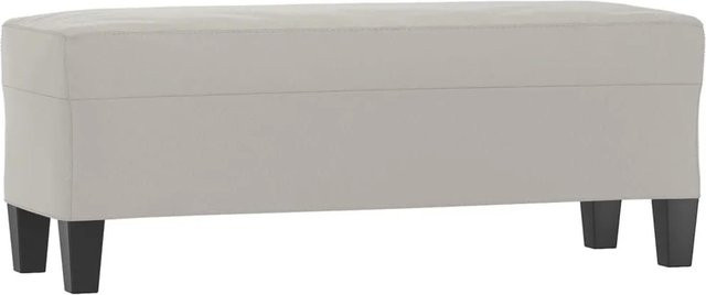 vidaXL Sitzbank aus Mikrofasergewebe in Hellgrau, B/T/H: 100 x 35 x 41 cm - Bild 1